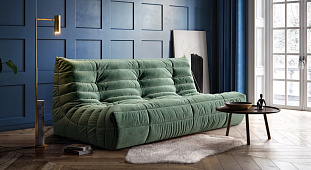 Зеленый диван в интерьере-4, Диван Француз